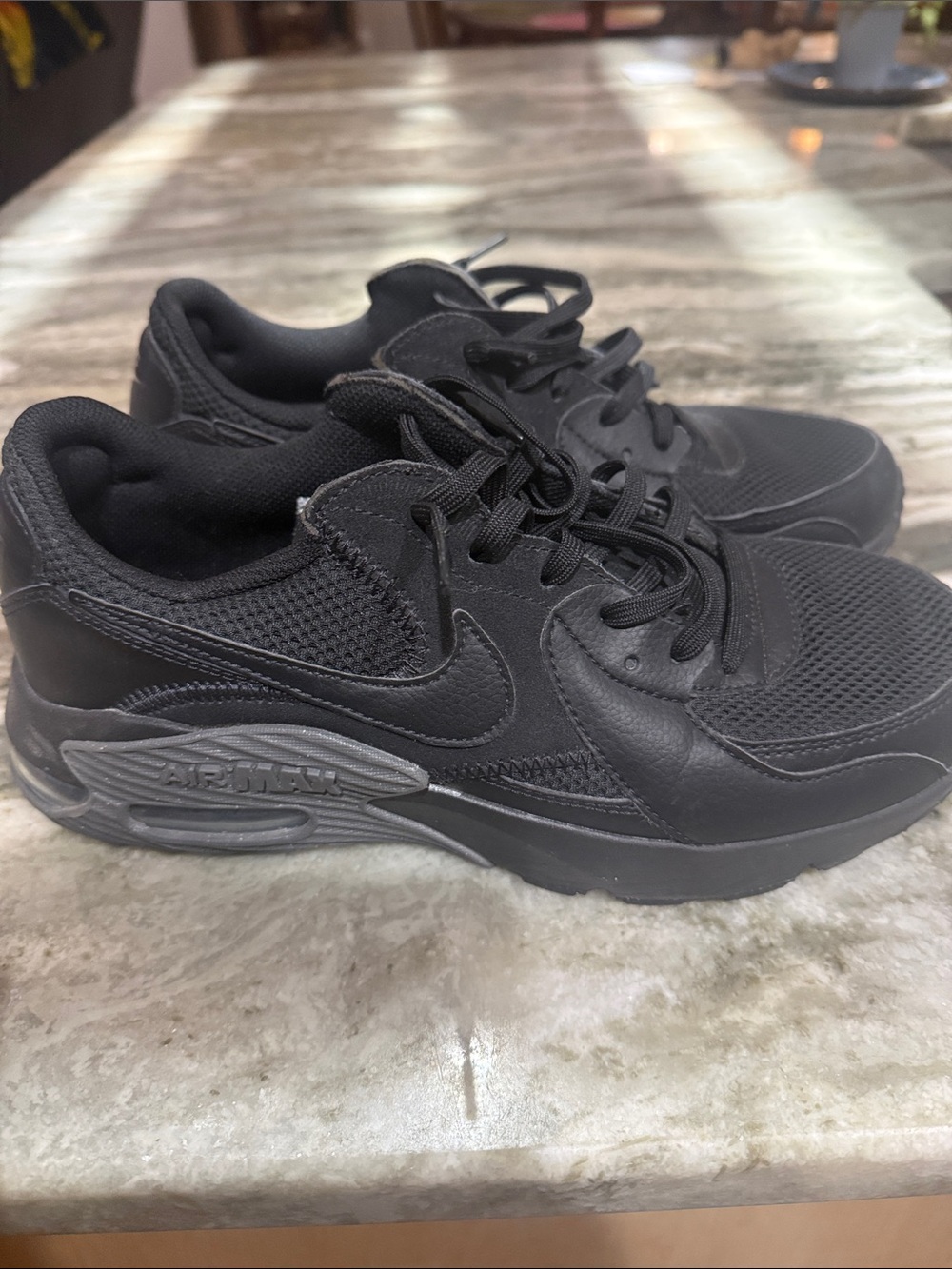 Nike Black Mesh & Synthetic Air Max Trainers